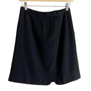 Giorgio Armani Vintage Solid Black A-Line Mini Skirt Size 6